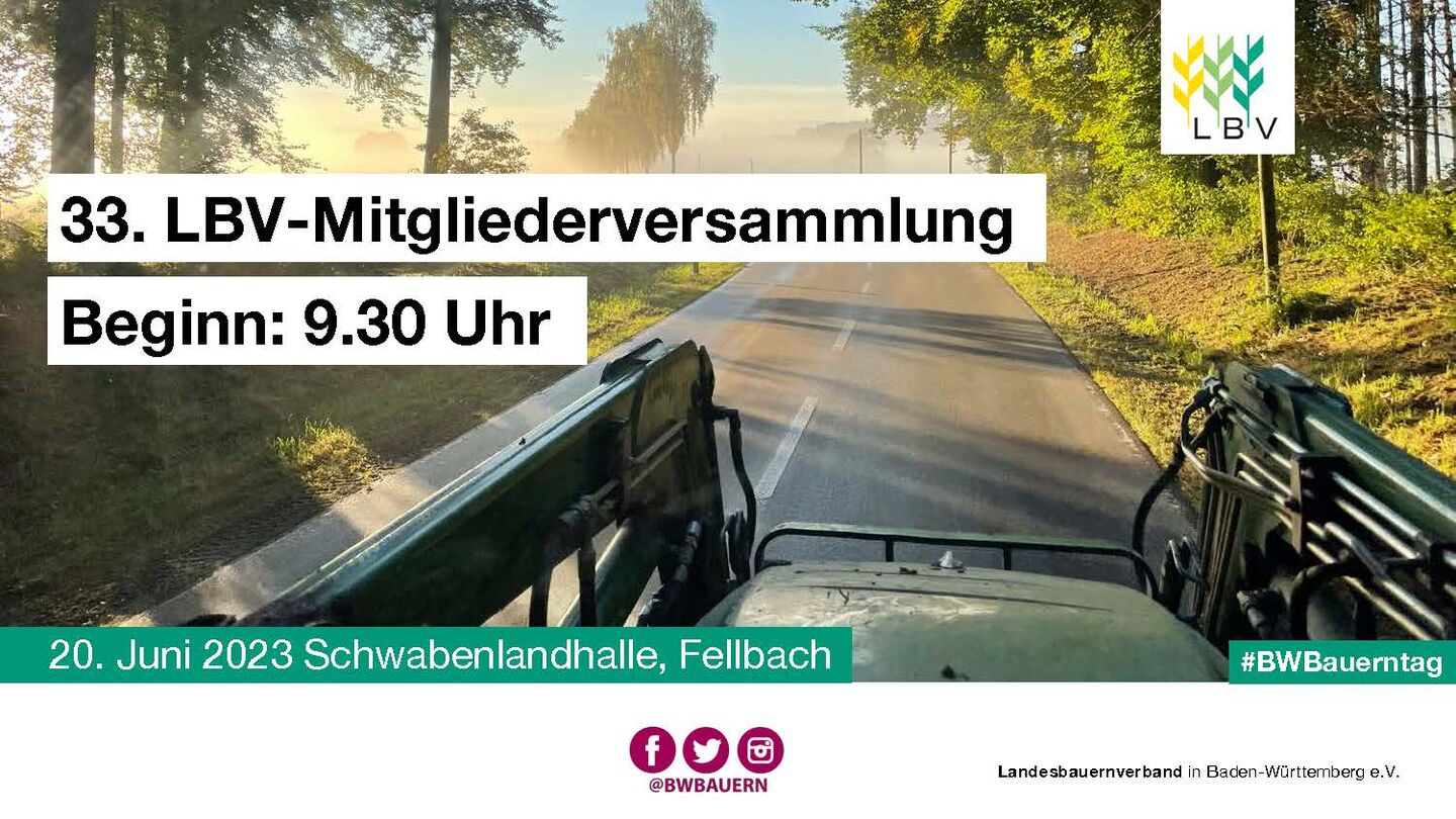 LBV Mitgliederversammlung Am 20 Juni 2023 Landesbauernverband In